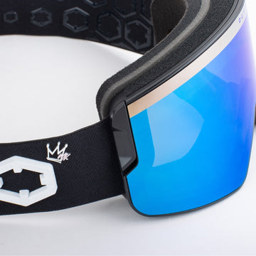 Out Of Zenith maschera snowboard lente Zeiss specchiata blu sistema magneto-meccanico