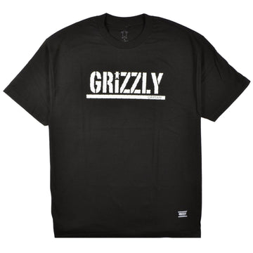 grizzly t shirt script black