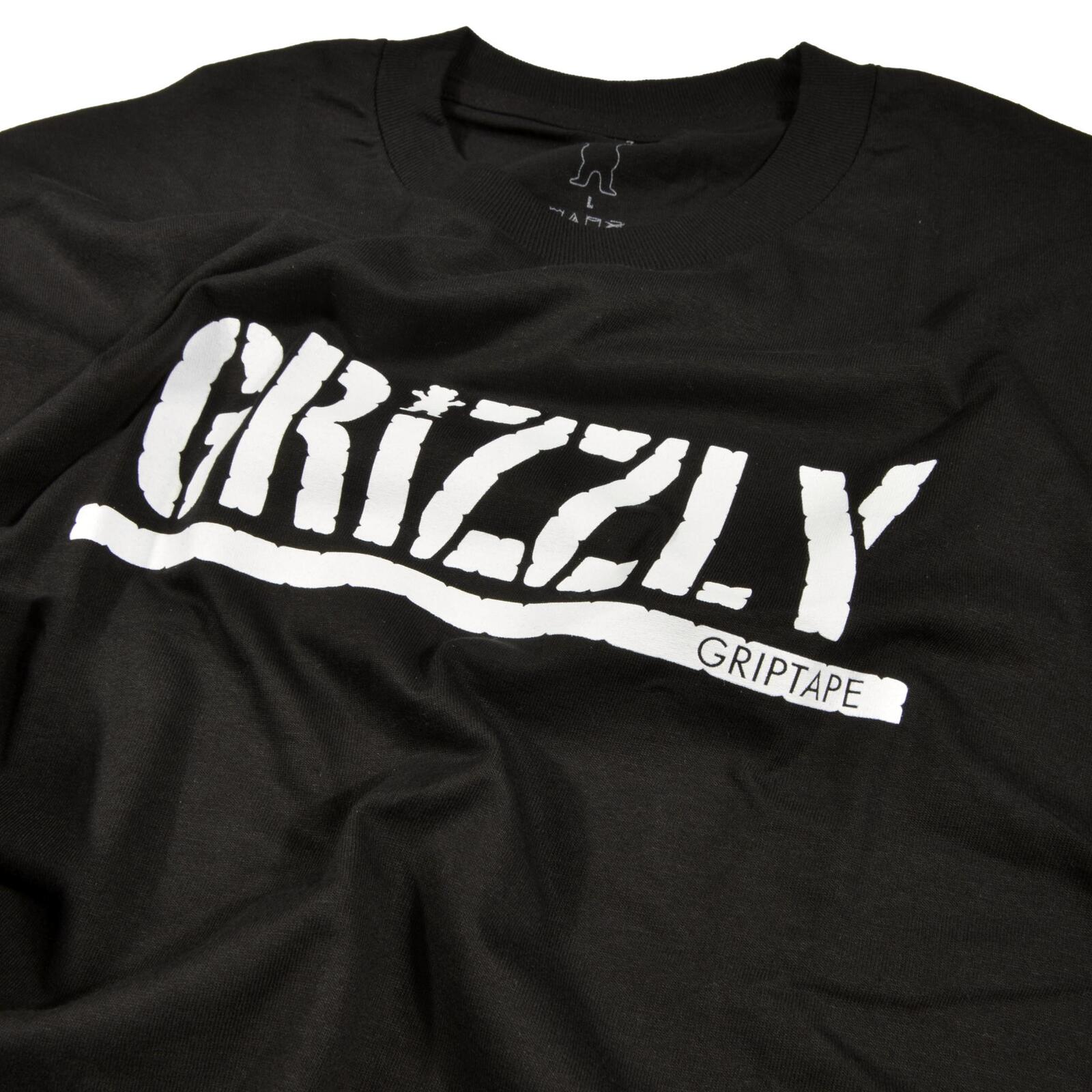 grizzly t shirt script black