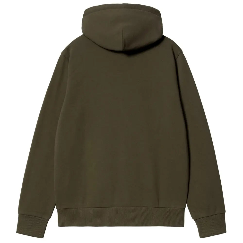 Carhartt Felpa Hooded Script Embroidery Cypress Black