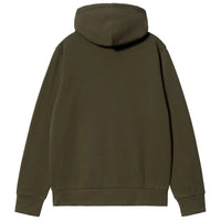 Carhartt Felpa Hooded Script Embroidery Cypress Black