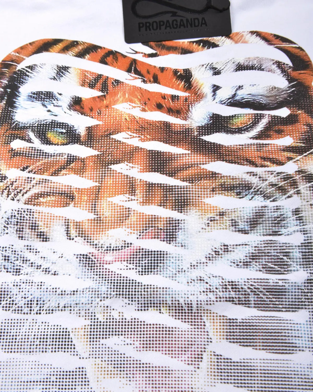 Propaganda Felpa Ribs Tiger Hoodie White
