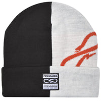Propaganda Logo Spin Beanie Black White