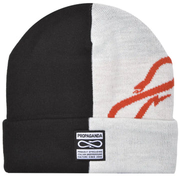 Propaganda Logo Spin Beanie Black White