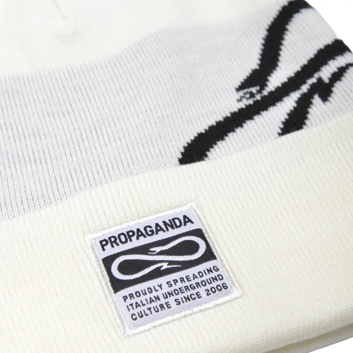 Propaganda Beanie Logo Spin Black White