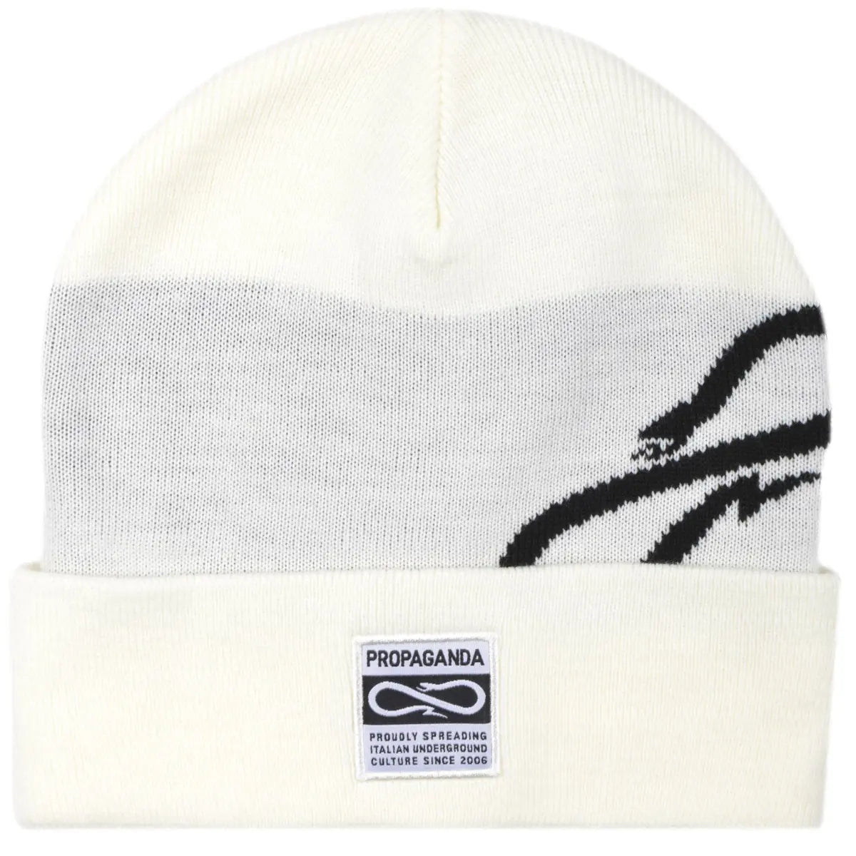 Propaganda Beanie Logo Spin Black White
