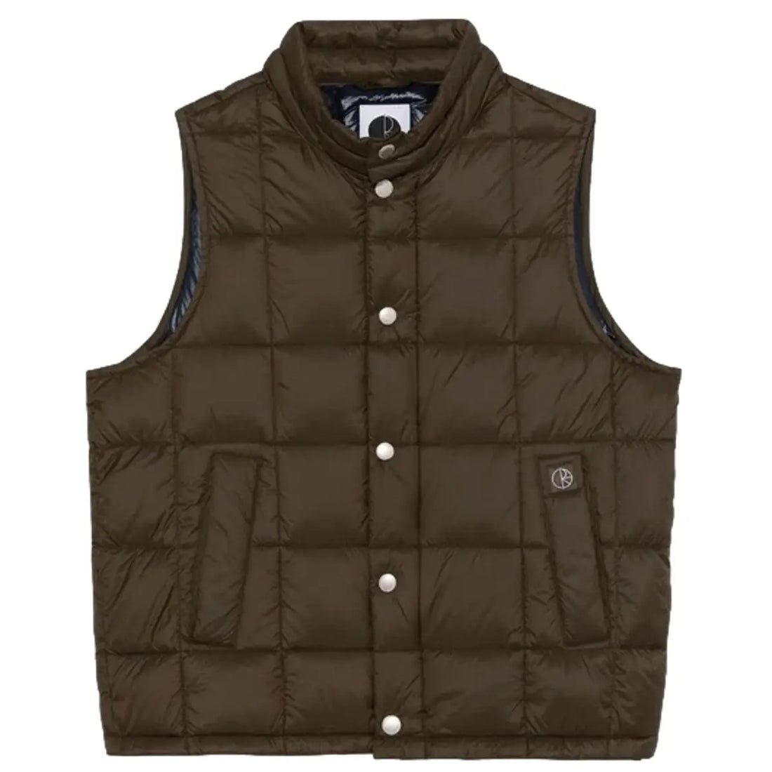 piumino polar skate vest light eight puffer brown
