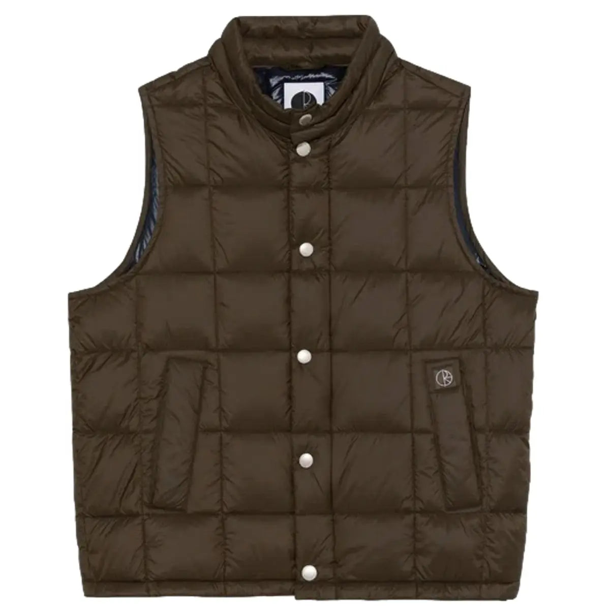 piumino polar skate vest light eight puffer brown