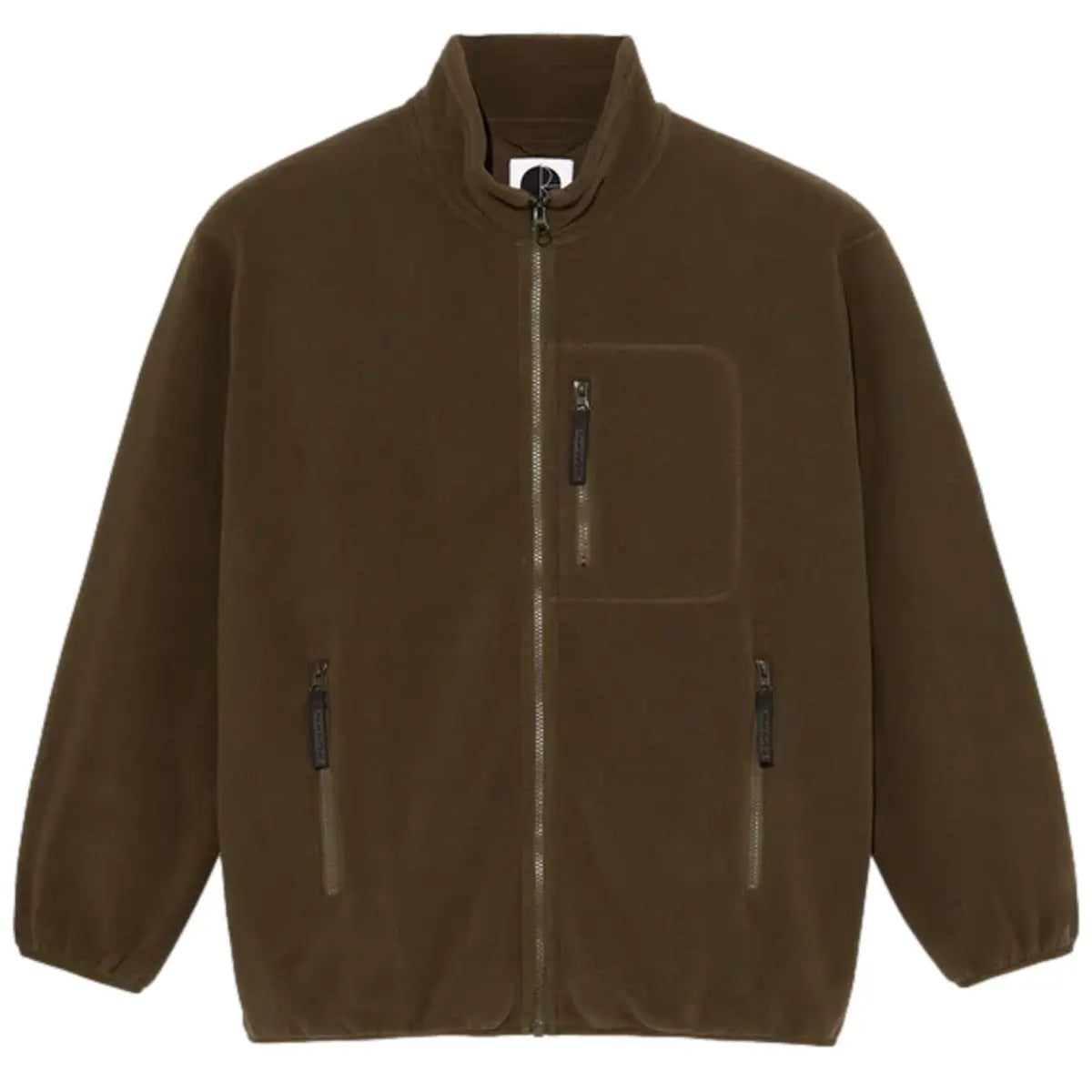 polar skate fleece basic jacket brown