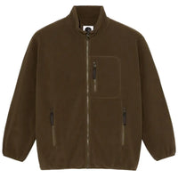 polar skate fleece basic jacket brown