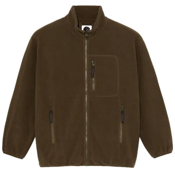 polar skate fleece basic jacket brown