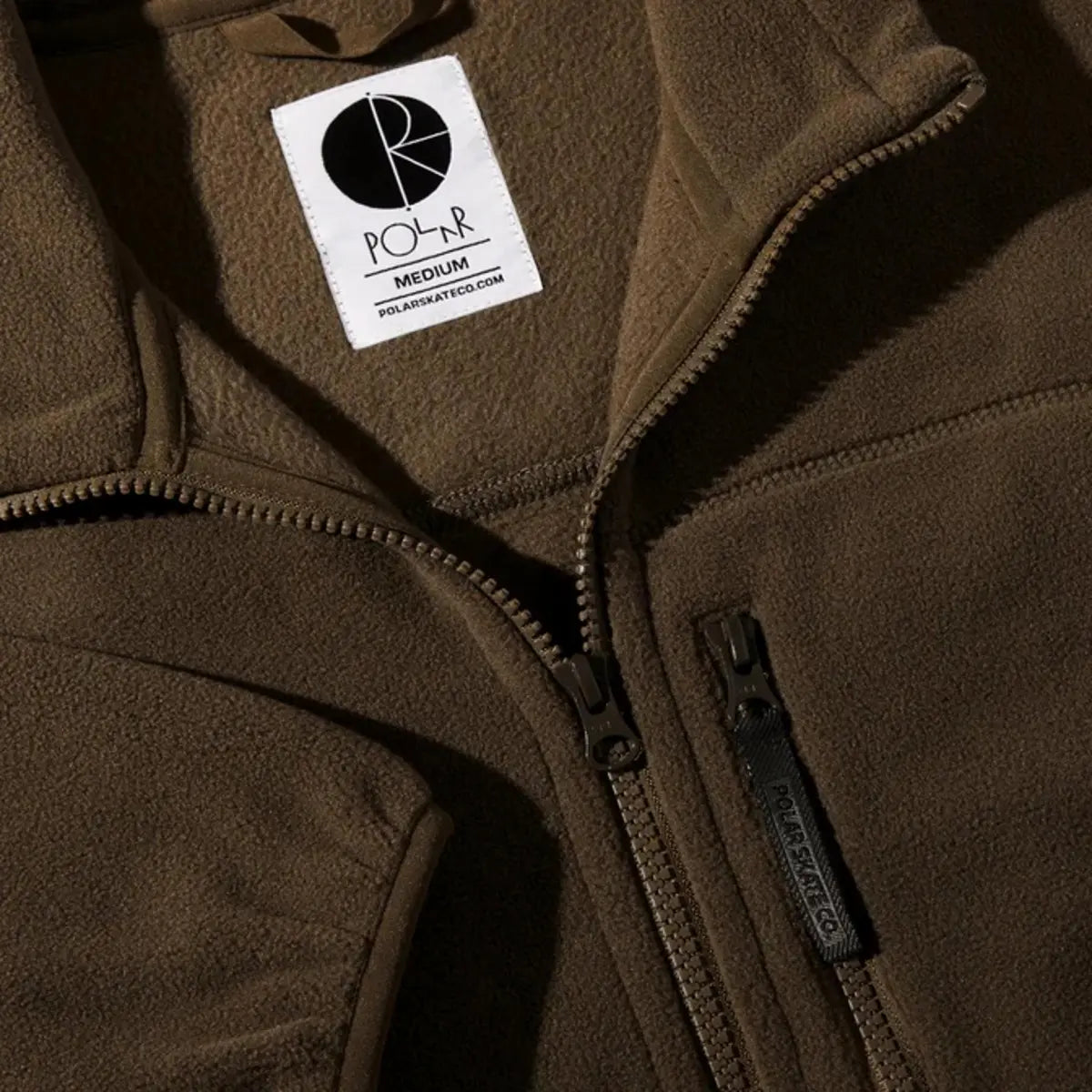 polar skate fleece basic jacket brown