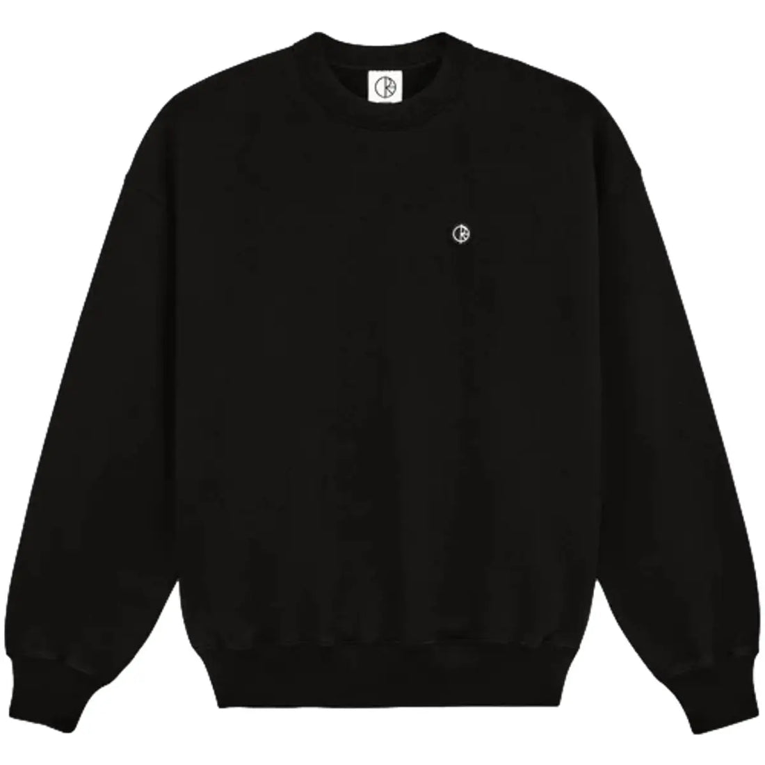 polar skate felpa girocollo patch nera