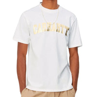 CARHARTT WIP T-SHIRT UNIVERSITY WHITE GOLD