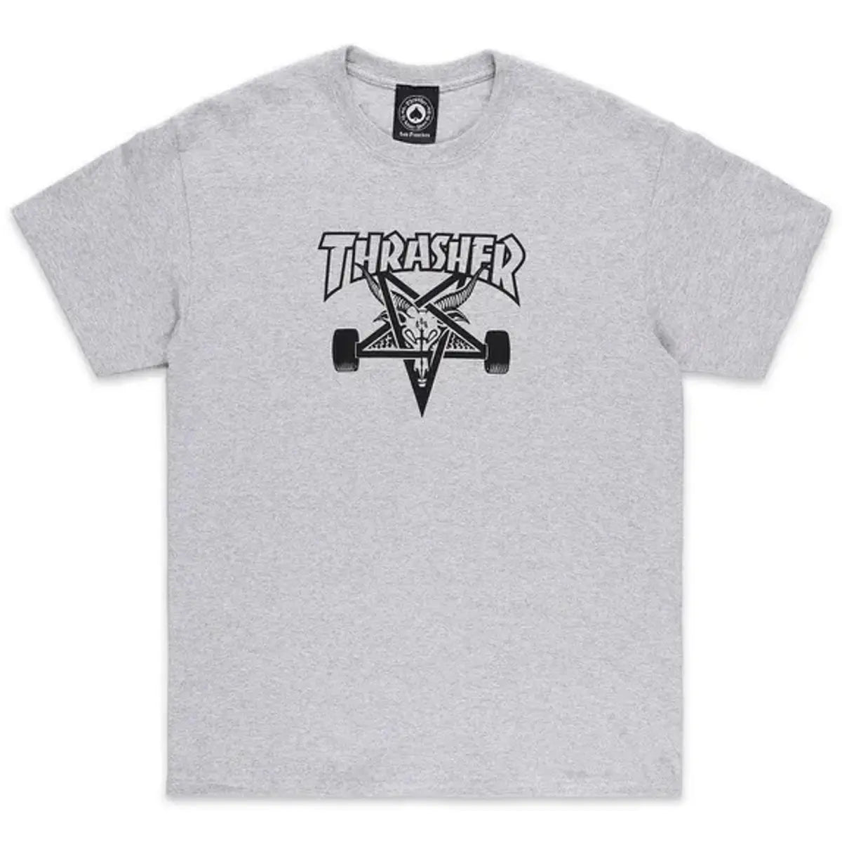 Thrasher t-shirt skate goat grey