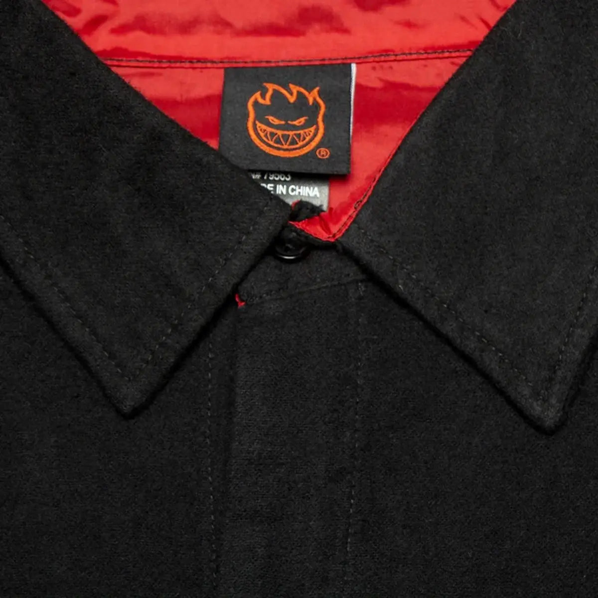 spitfire shirt old emb flanel black