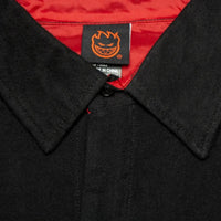 spitfire shirt old emb flanel black