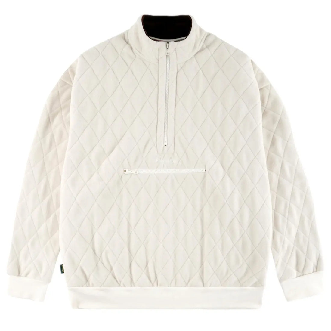 magenta lunar quilted highneck natural sweater