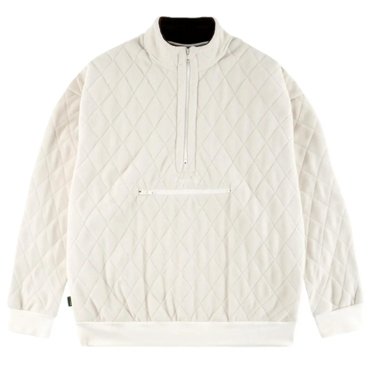 magenta lunar quilted highneck natural sweater