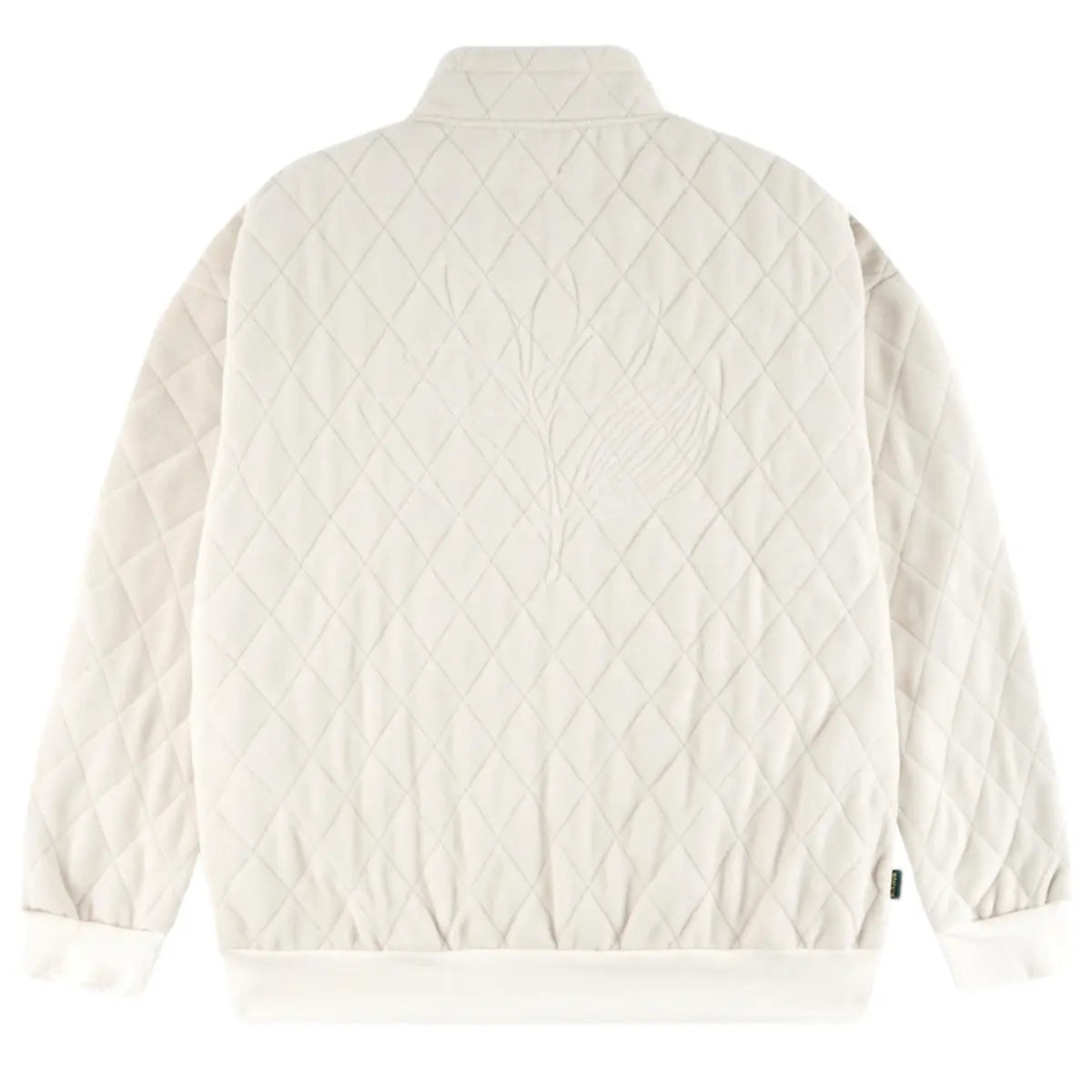 magenta lunar quilted highneck natural sweater