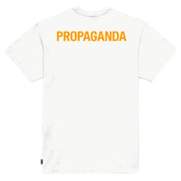 PROPAGANDA T SHIRT WHITE LOGO STEEL