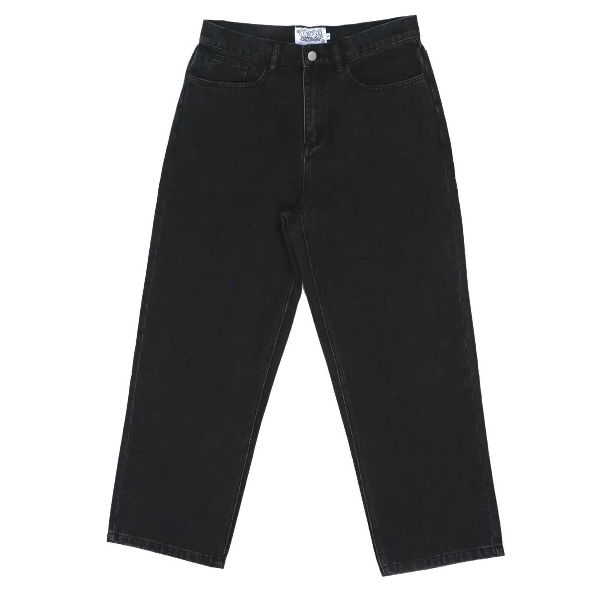 OP1UM DENIM BAGGY DARK BLACK PANTS