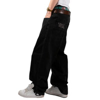 OP1UM DENIM BAGGY DARK BLACK PANTS
