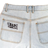 Op1UM DENIM BAGGY PANTS CLEAR BLUE