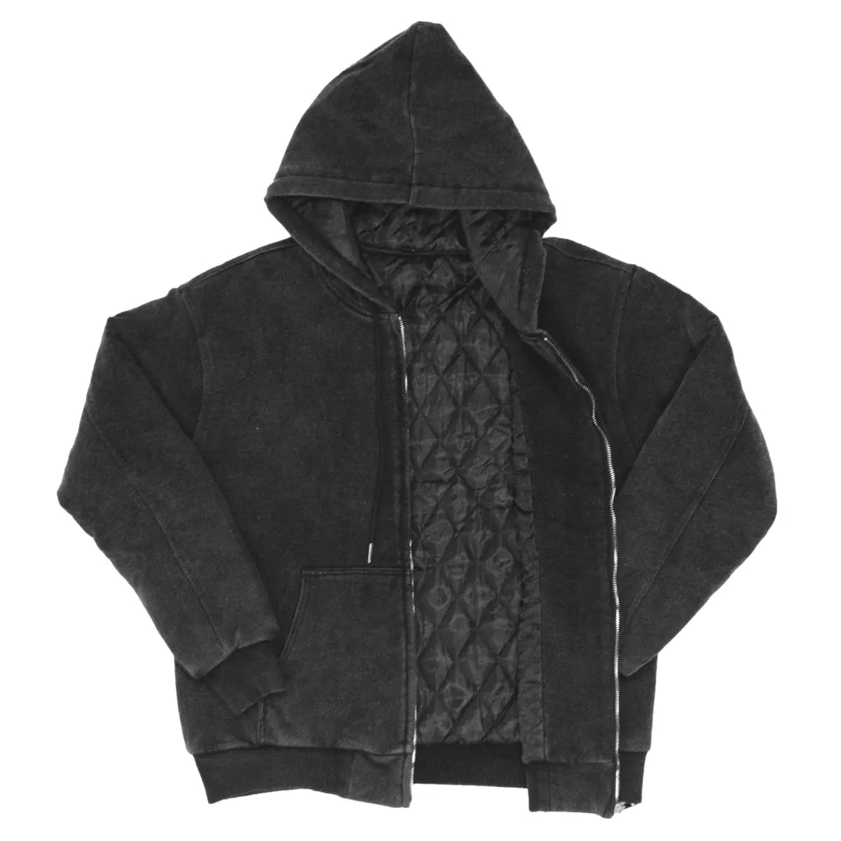 Op1UM HOODIE JACKET STONE WASHED BLACK ZIP