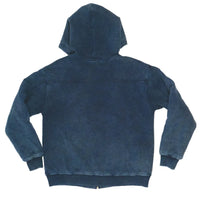 Op1UM JACKET HOODIE STONE WASHED BLUE ZIP