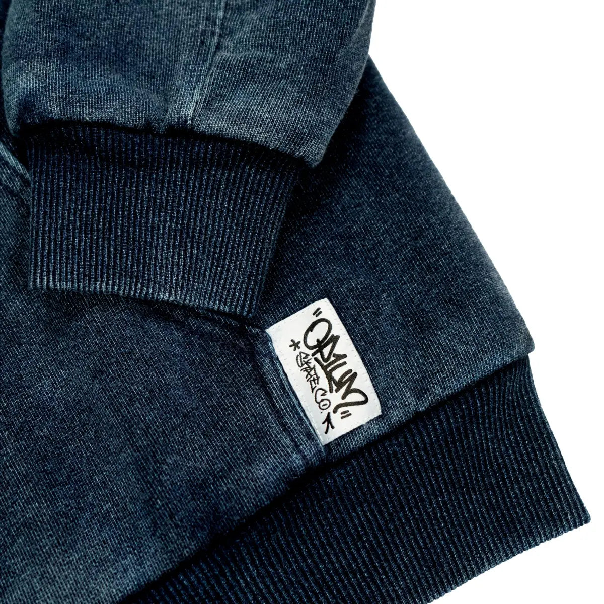 Op1UM JACKET HOODIE STONE WASHED BLUE ZIP