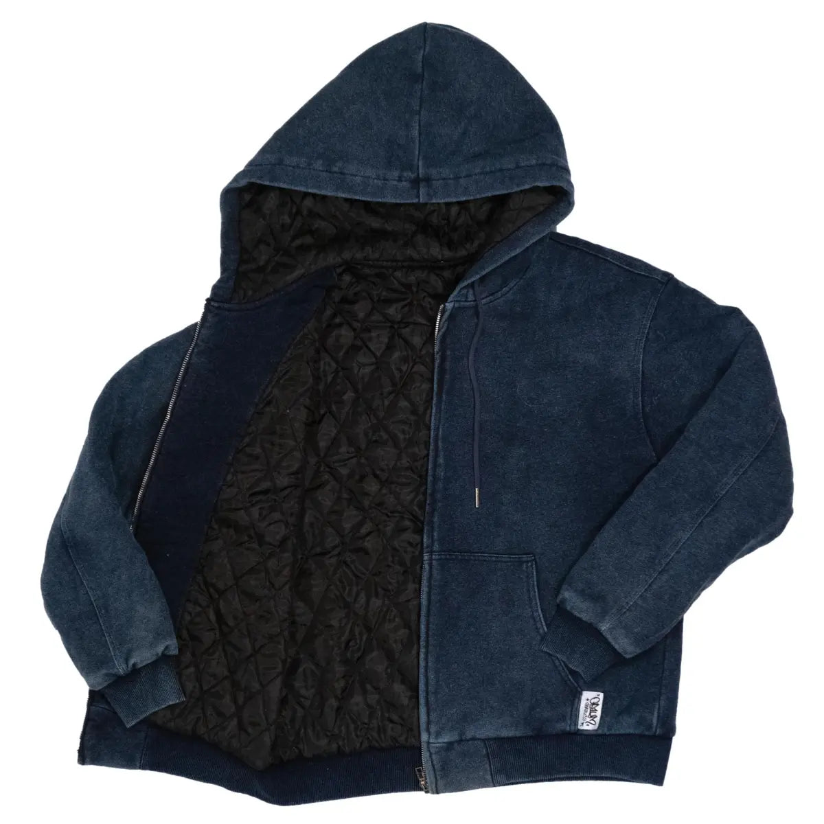 Op1UM JACKET HOODIE STONE WASHED BLUE ZIP