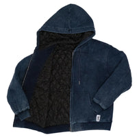 Op1UM JACKET HOODIE STONE WASHED BLUE ZIP