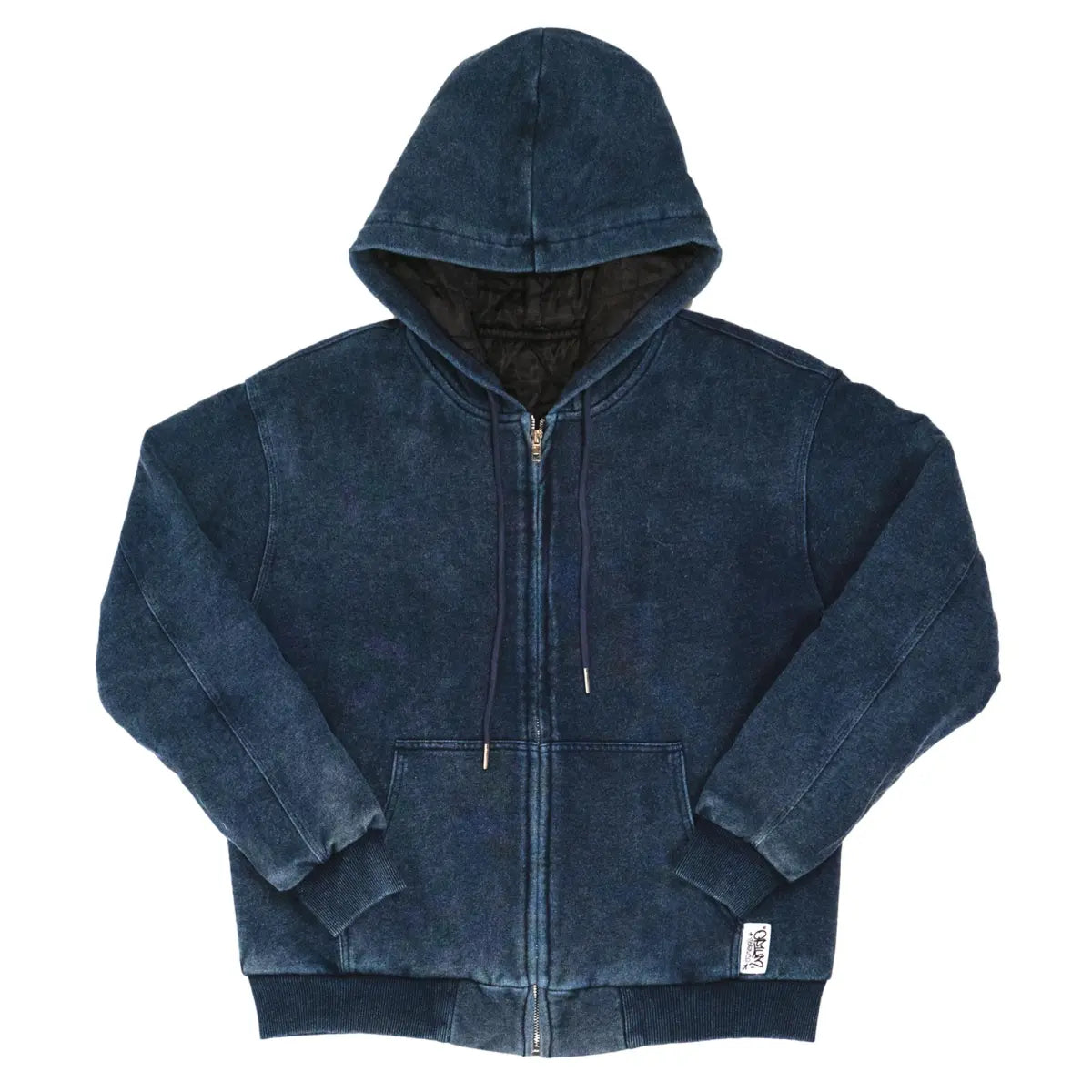 Op1UM JACKET HOODIE STONE WASHED BLUE ZIP