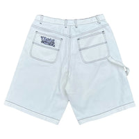 Op1um short denim baggy pants ice