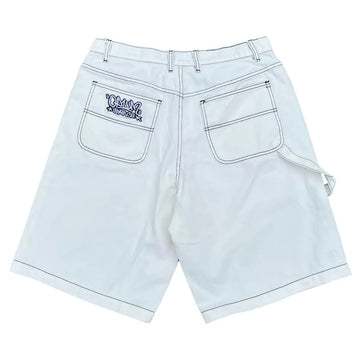 Op1um short denim baggy pants ice