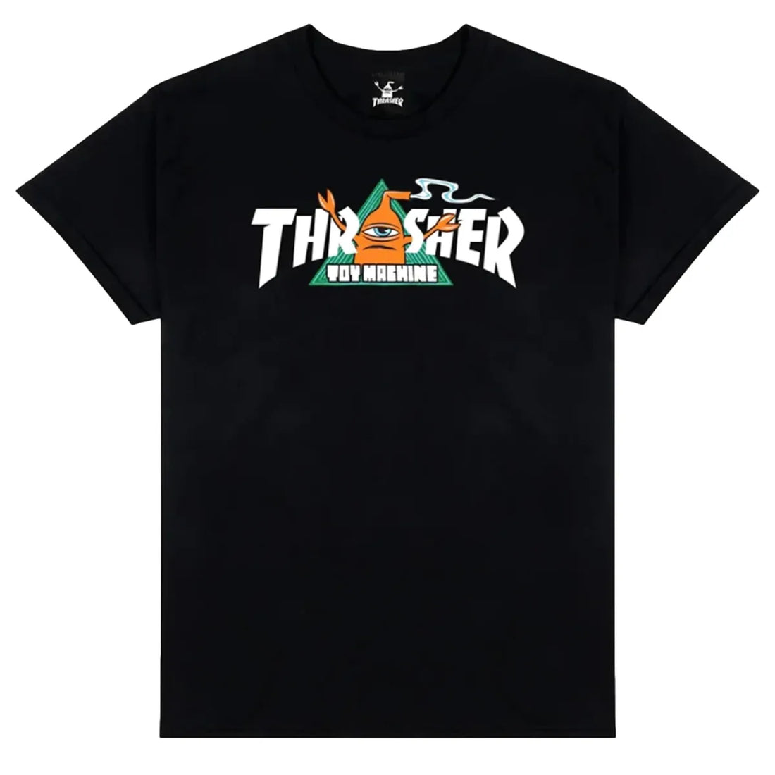 maglietta Thrasher x toy machine vortex nera