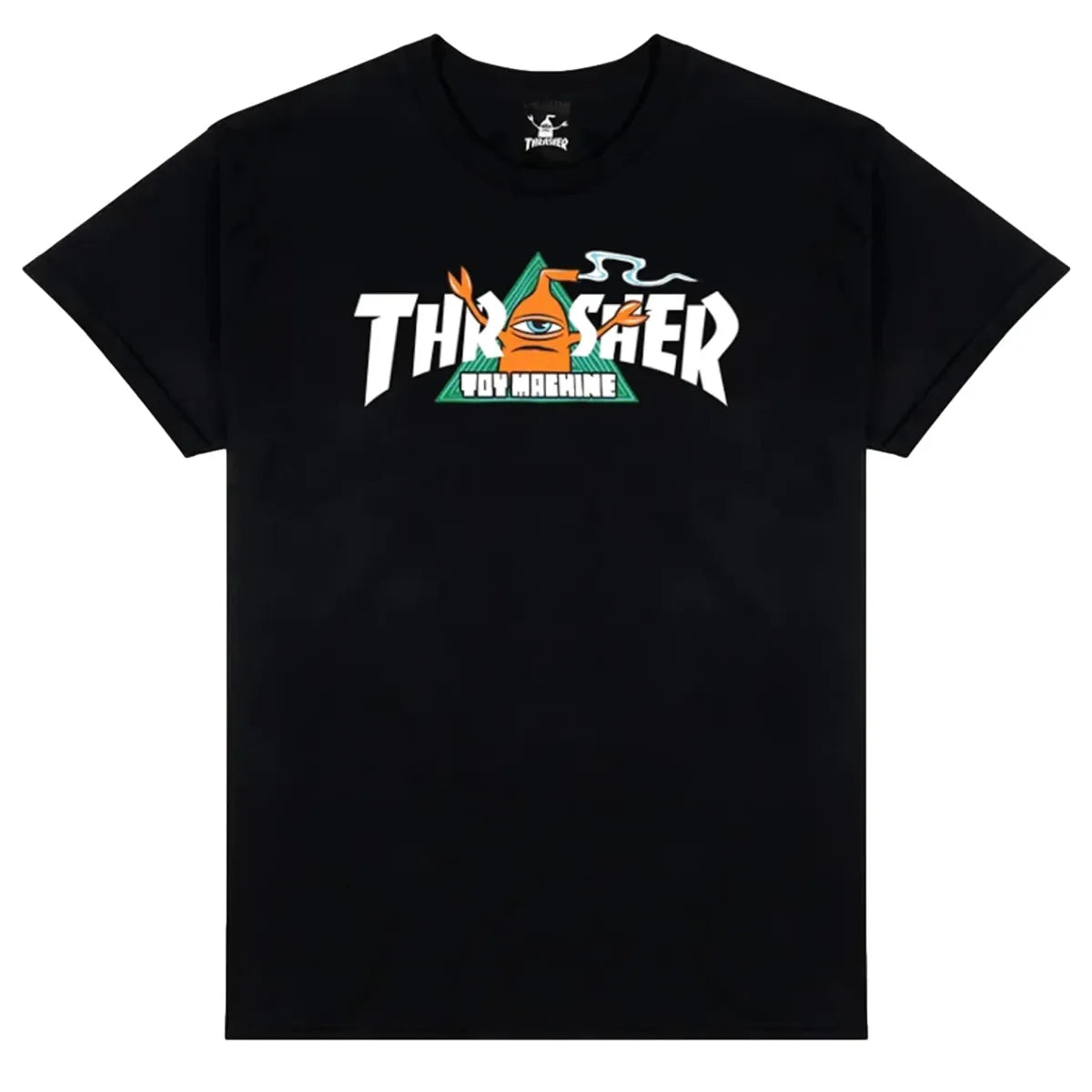 maglietta Thrasher x toy machine vortex nera