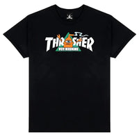 maglietta Thrasher x toy machine vortex nera