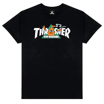 maglietta Thrasher x toy machine vortex nera