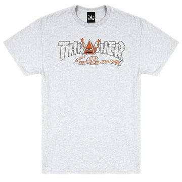 T-shirt Thrasher pyramid x toy machine gray