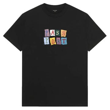 PASS PORT T SHIRT PATCHWORK TEE BLACK