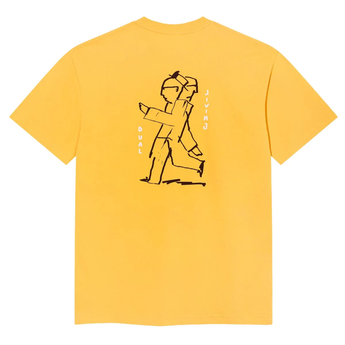 Polar skate co. dual living tee yellow