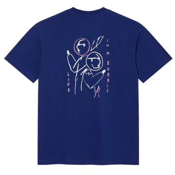 Polar skate t-shirt life in bubble deep royal