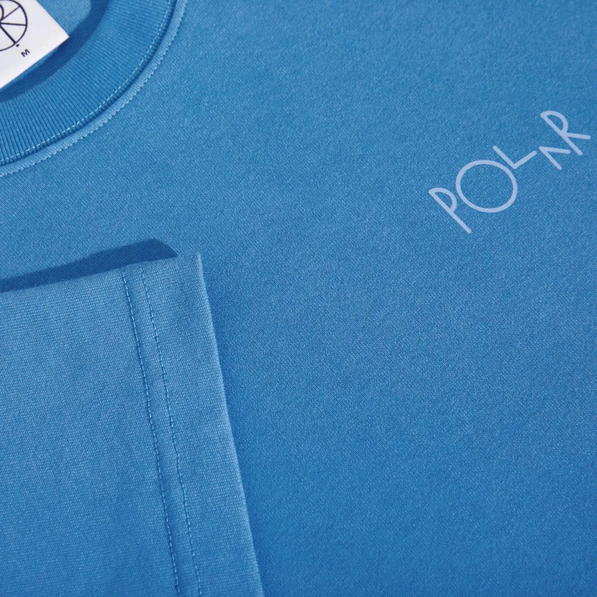 Polar skate contrast tee stroke logo french blue