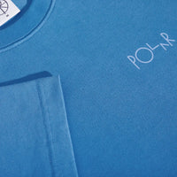 Polar skate contrast tee stroke logo french blue