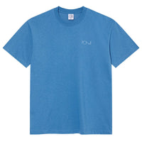 Polar skate contrast tee stroke logo french blue