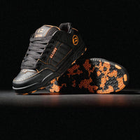 Globe tilt orange black mosaic