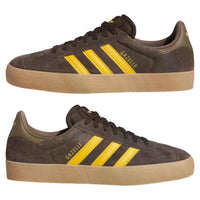 Adidas gazelle adv dark brown yellow heart strata