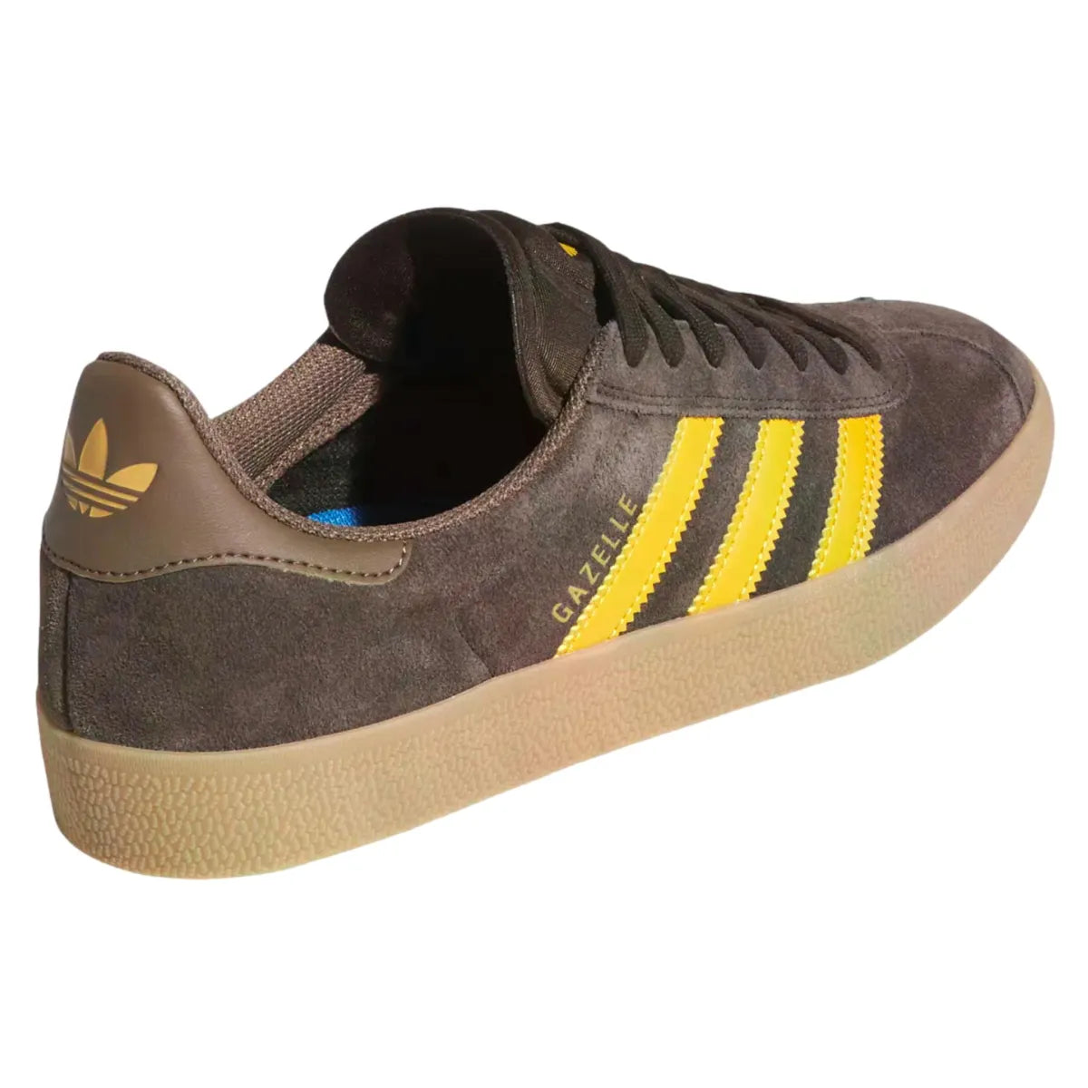 Adidas gazelle adv dark brown yellow heart strata